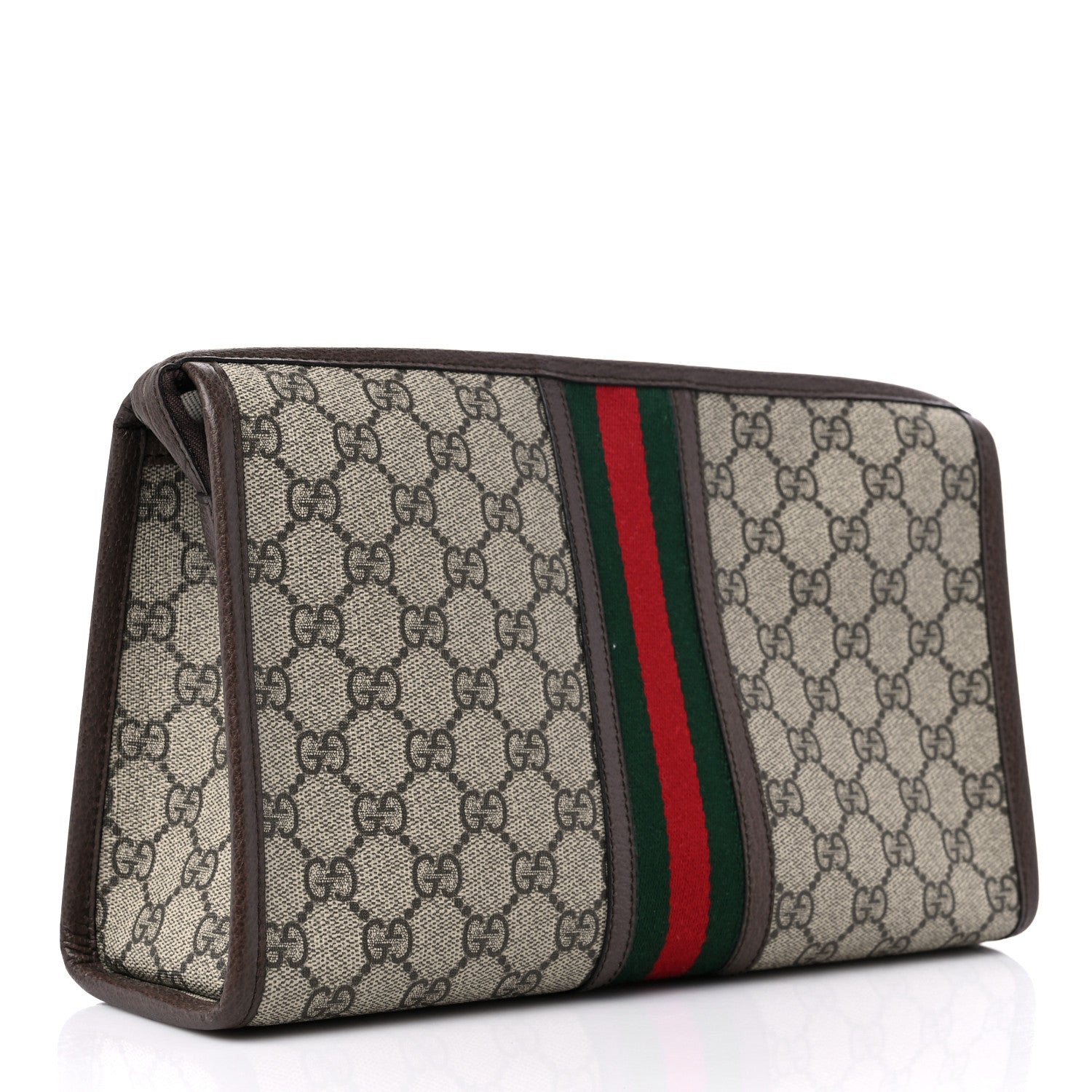 Gucci GG Supreme Monogram Web Ophidia GG Toiletry Case Beige New Acero 3 of 9