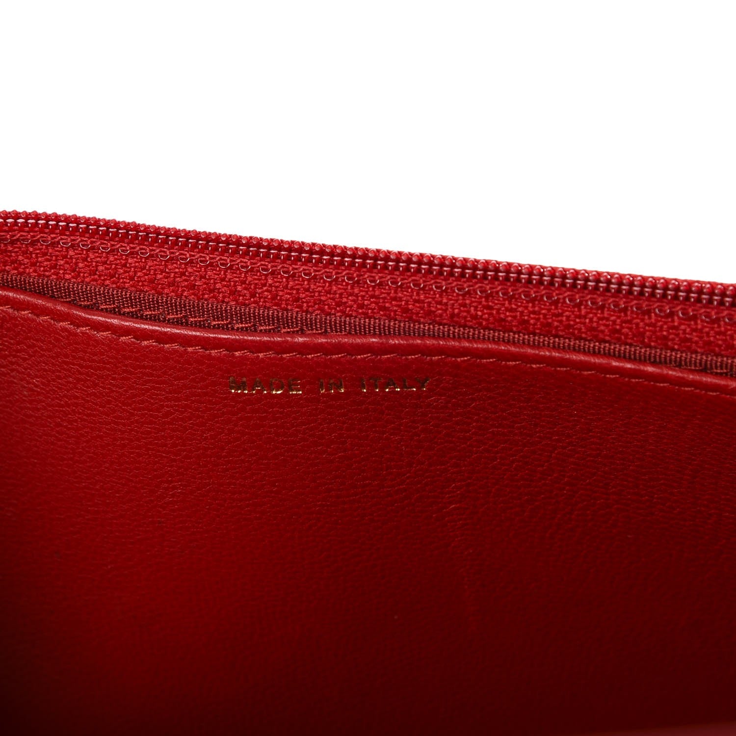 Chanel Lambskin Quilted Boy Wallet On Chain WOC Red 7 of 8
