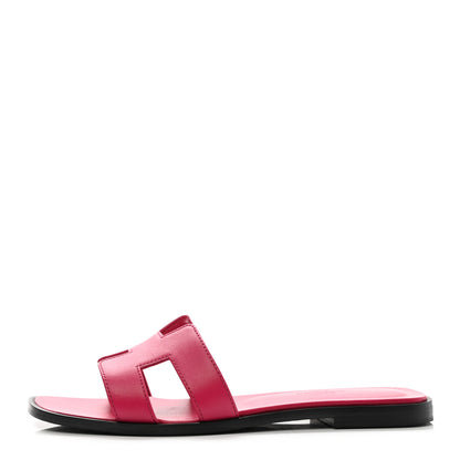 Hermes Epsom Oran Sandals 36.5 Rouge Azalee 1 of 11