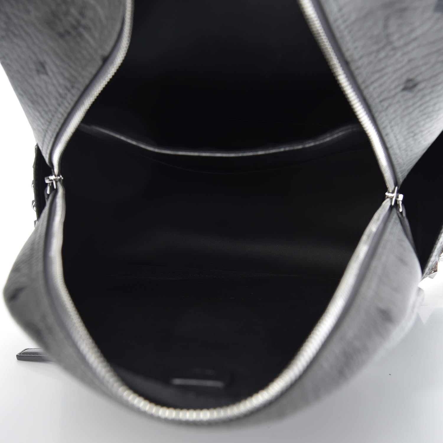 MCM Visetos Side Stud Medium Stark Backpack Grey 4 of 12