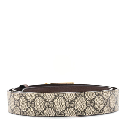 Gucci Supreme Monogram Calfskin Square G 35mm Belt 110 44 Brown 2 of 4