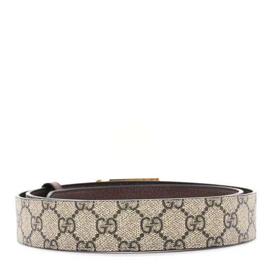 Supreme Monogram Calfskin Square G 35mm Belt 110 44 Brown