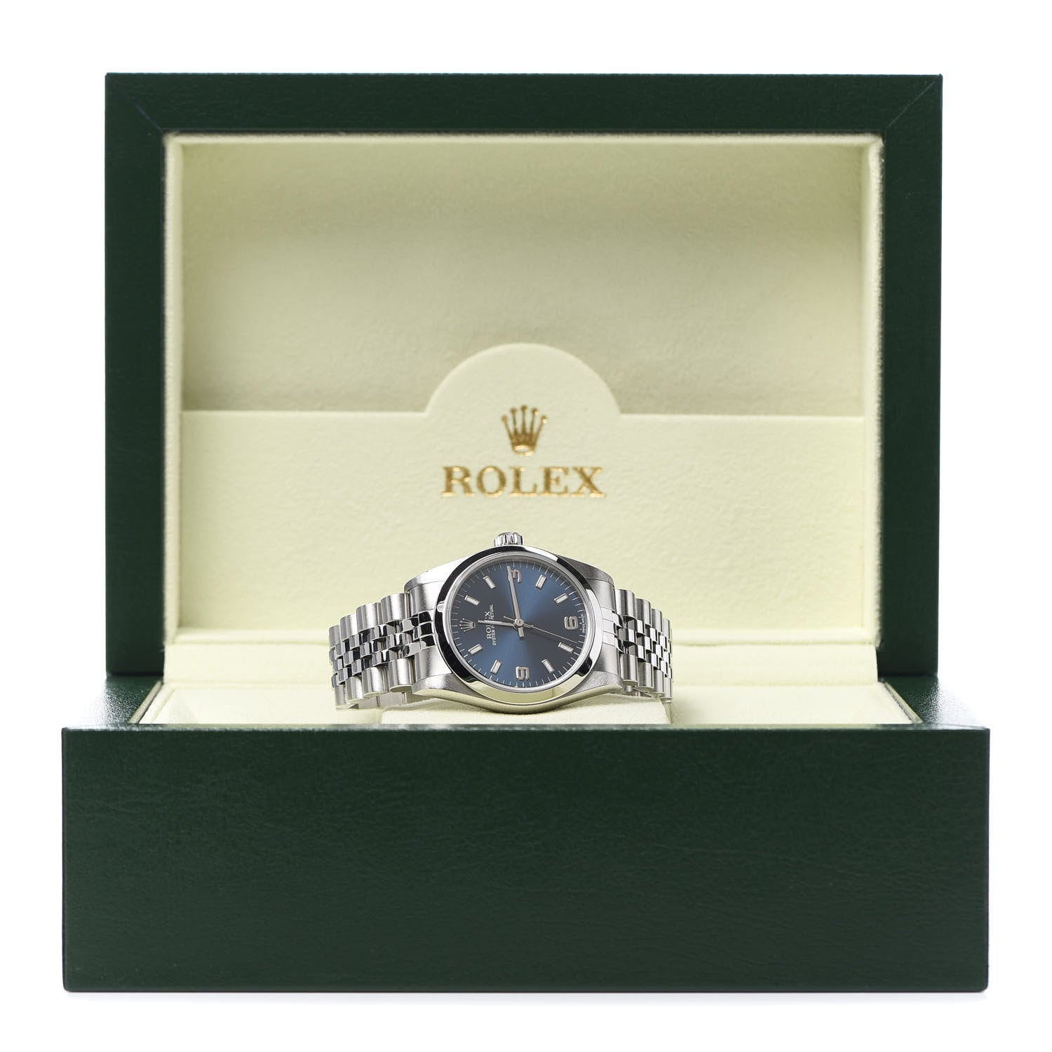 Rolex Stainless Steel 34mm Oyster Perpetual Watch Blue 77080 6 of 6