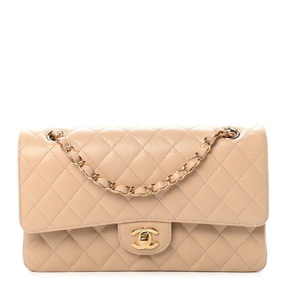 Chanel Caviar Quilted Medium Double Flap Beige 1 of 8
