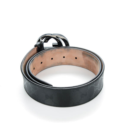 Gucci Imprime Monogram Interlocking G Belt 90 36 Black 3 of 9