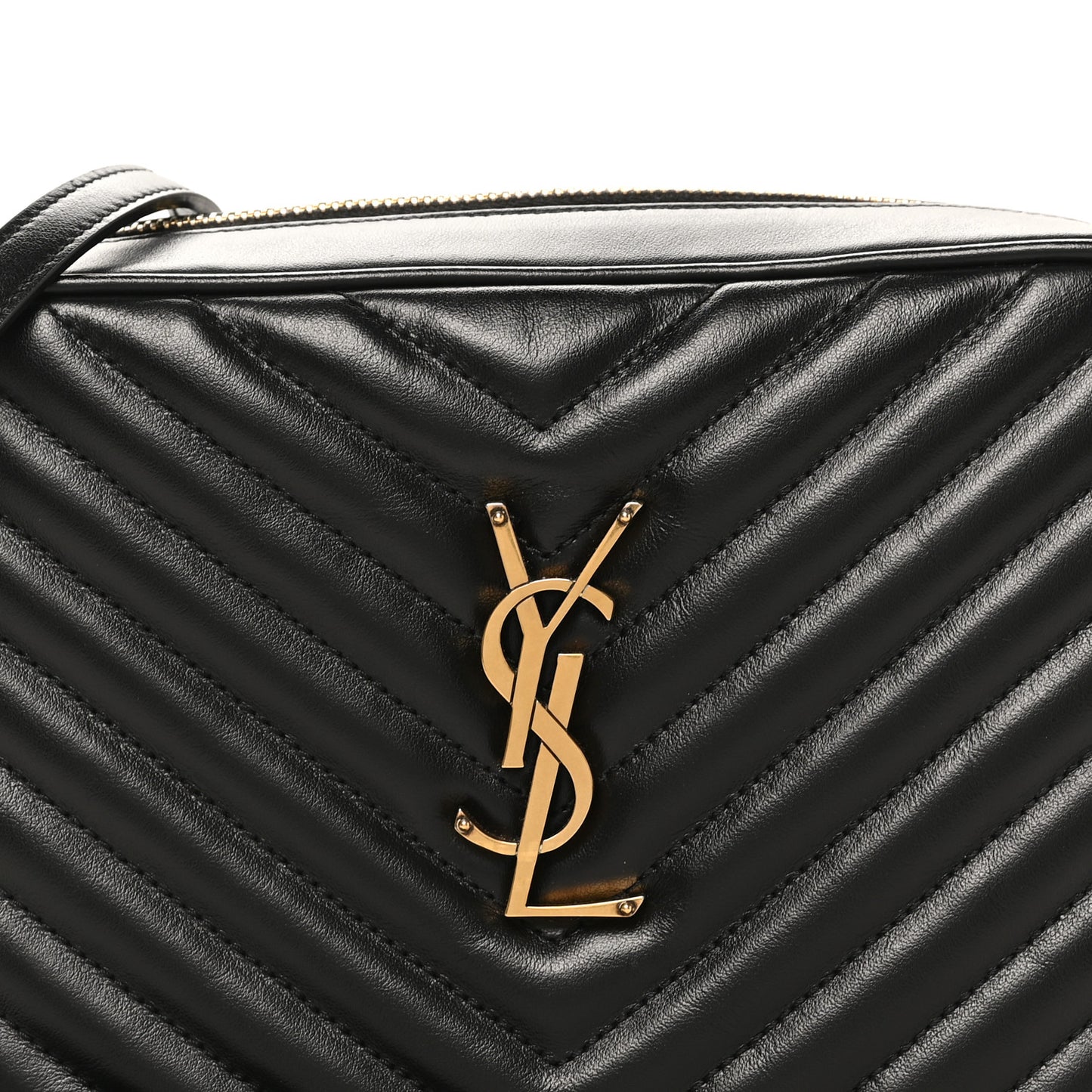 Calfskin Matelasse Monogram Lou Camera Bag Black