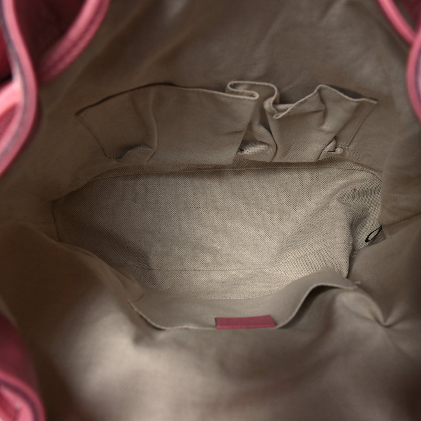 Cellarius Calfskin Medium Bamboo Backpack Glossy Pink