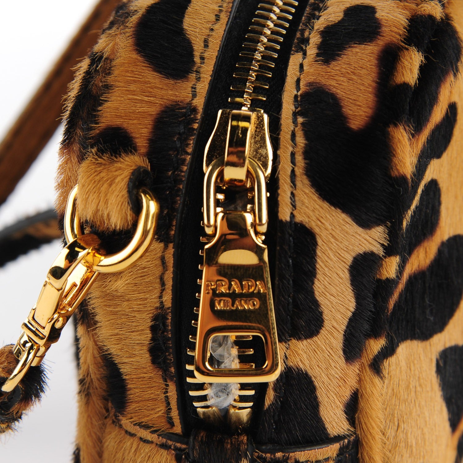 Prada Calf Hair Leopard Print Crossbody Camera Bag Miele Moro 4 of 10