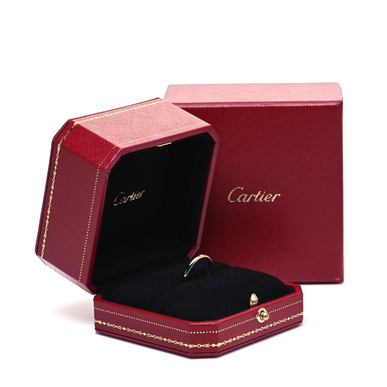 Cartier 18K Yellow Gold 2.5mm 1895 Wedding Band Ring 50 5.25 5 of 5