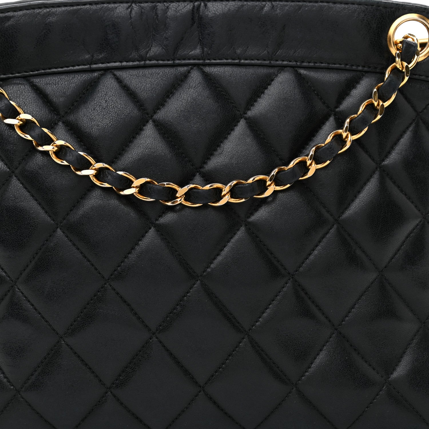 Chanel Lambskin Quilted Shoulder Bag Black 8 of 10