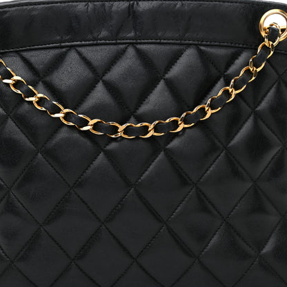 Chanel Lambskin Quilted Shoulder Bag Black 8 of 10