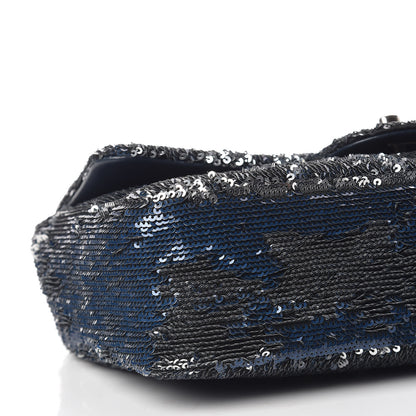 Chanel Sequin Medium Coco Cuba Single Flap Blue 8 of 13