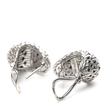 John Hardy Sterling Silver Classic Chain Buddha Belly Earrings 4 of 5