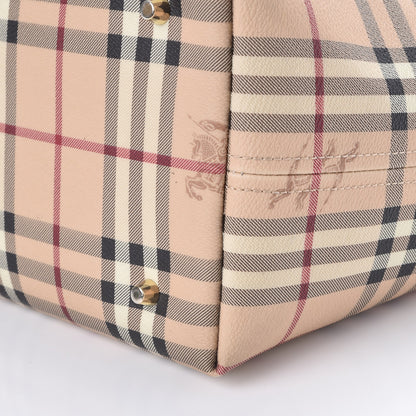 Burberry Haymarket Check Large Nick Tote Chocolate 12 of 12