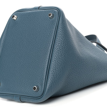 Hermes Taurillon Clemence Picotin Lock 18 PM Vert Bosphore 6 of 8