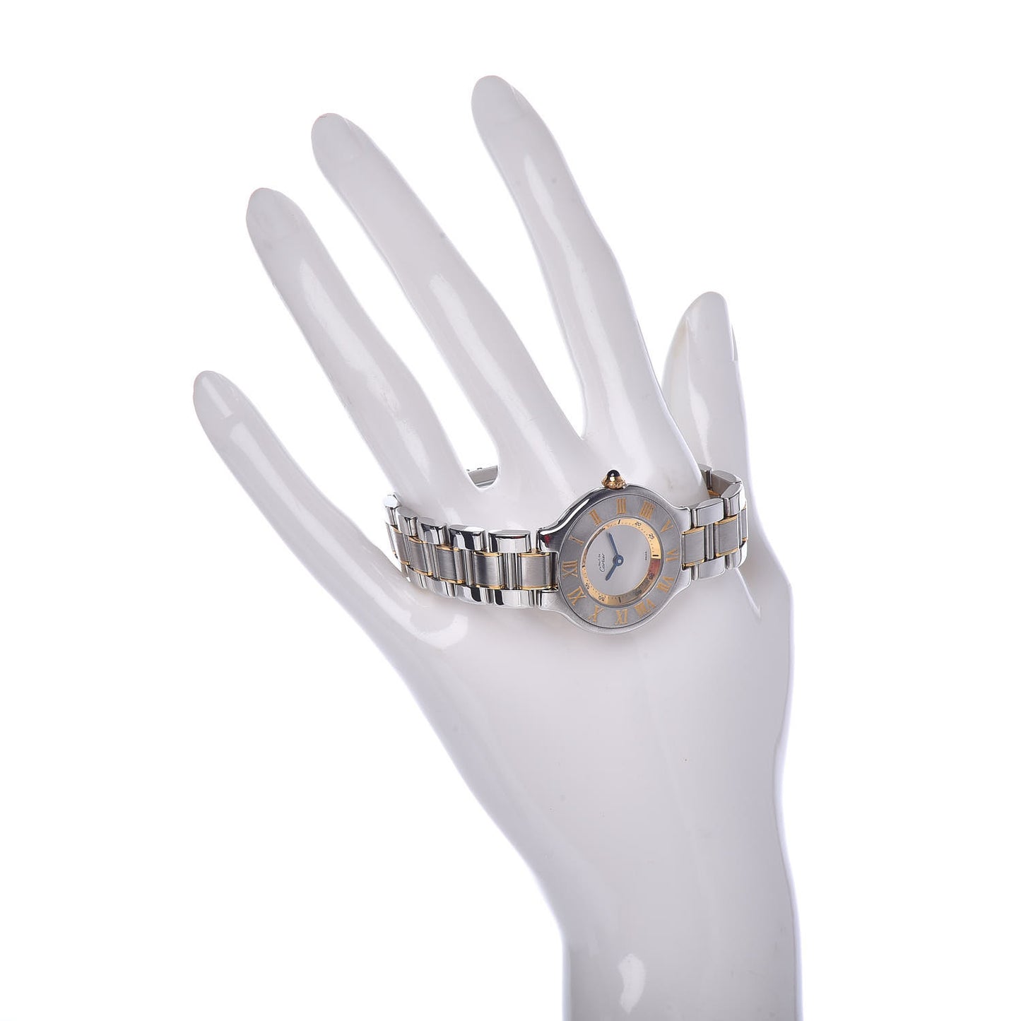 Stainless Steel 18K Yellow Gold 28mm Must De 21 Quartz Watch