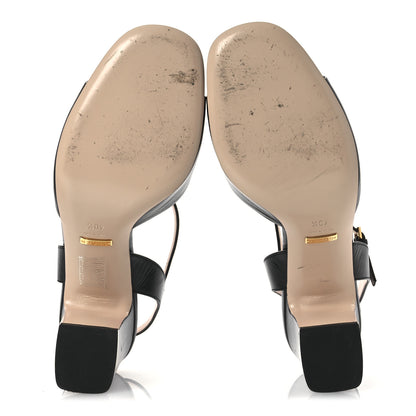 Gucci Malaga Kid Horsebit Lady 75mm Sandals 40.5 Black 7 of 12