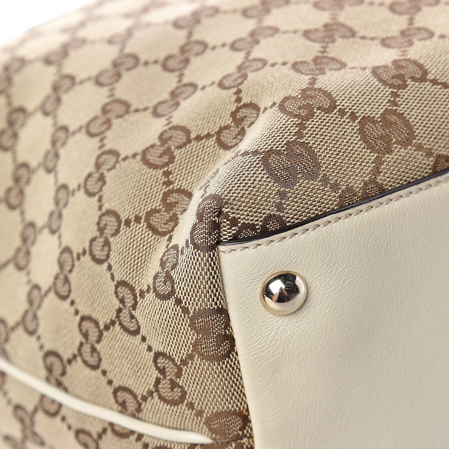 Monogram Large New Britt Tote Off White