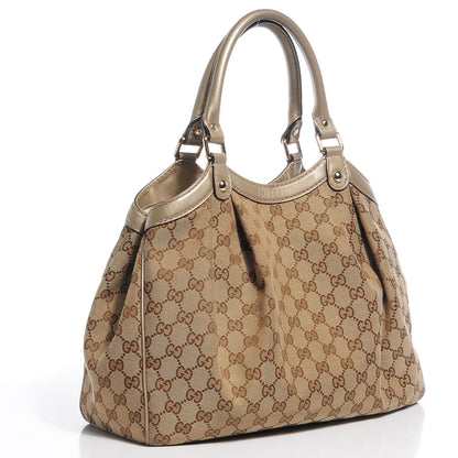 Gucci Monogram Medium Sukey Tote Champagne 3 of 7