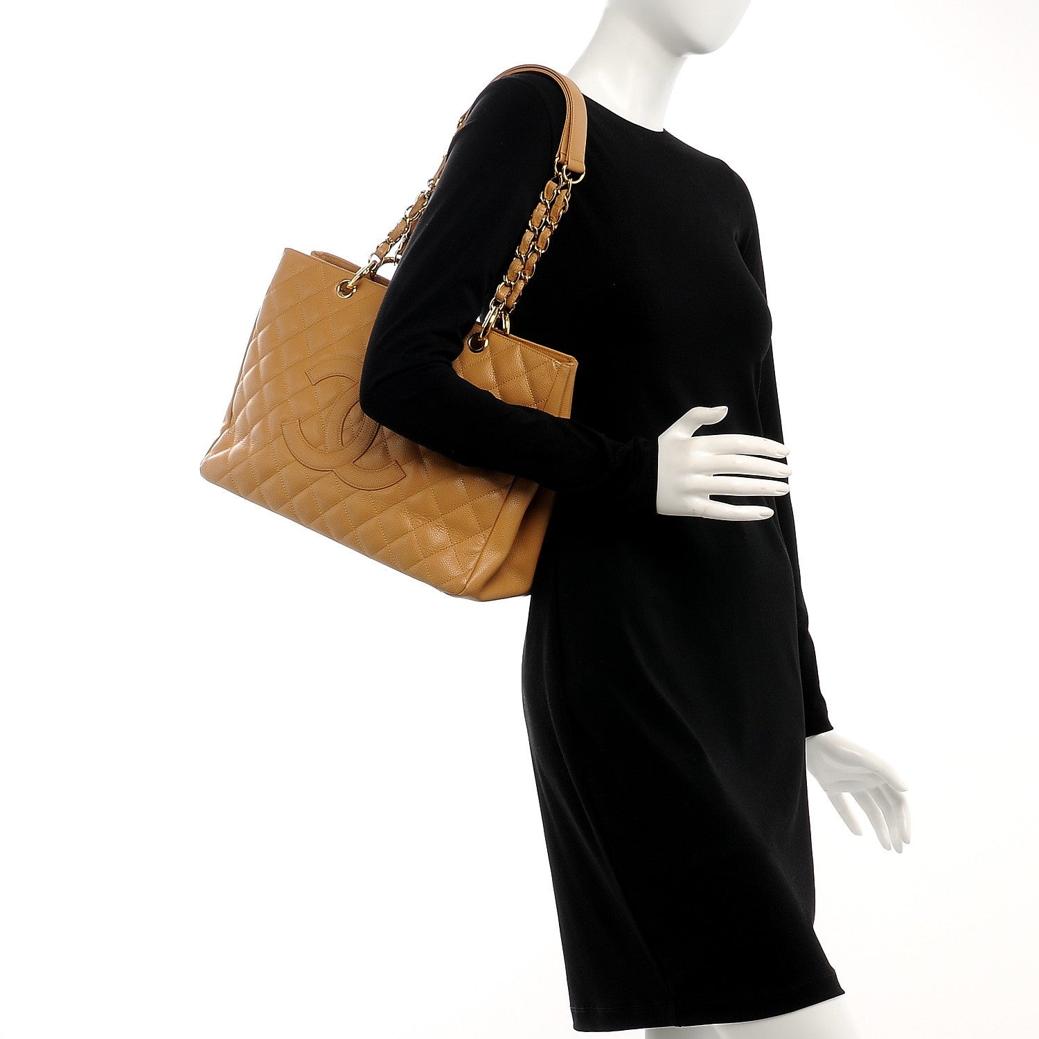 Chanel Caviar Quilted Grand Shopping Tote GST Beige 2 of 15