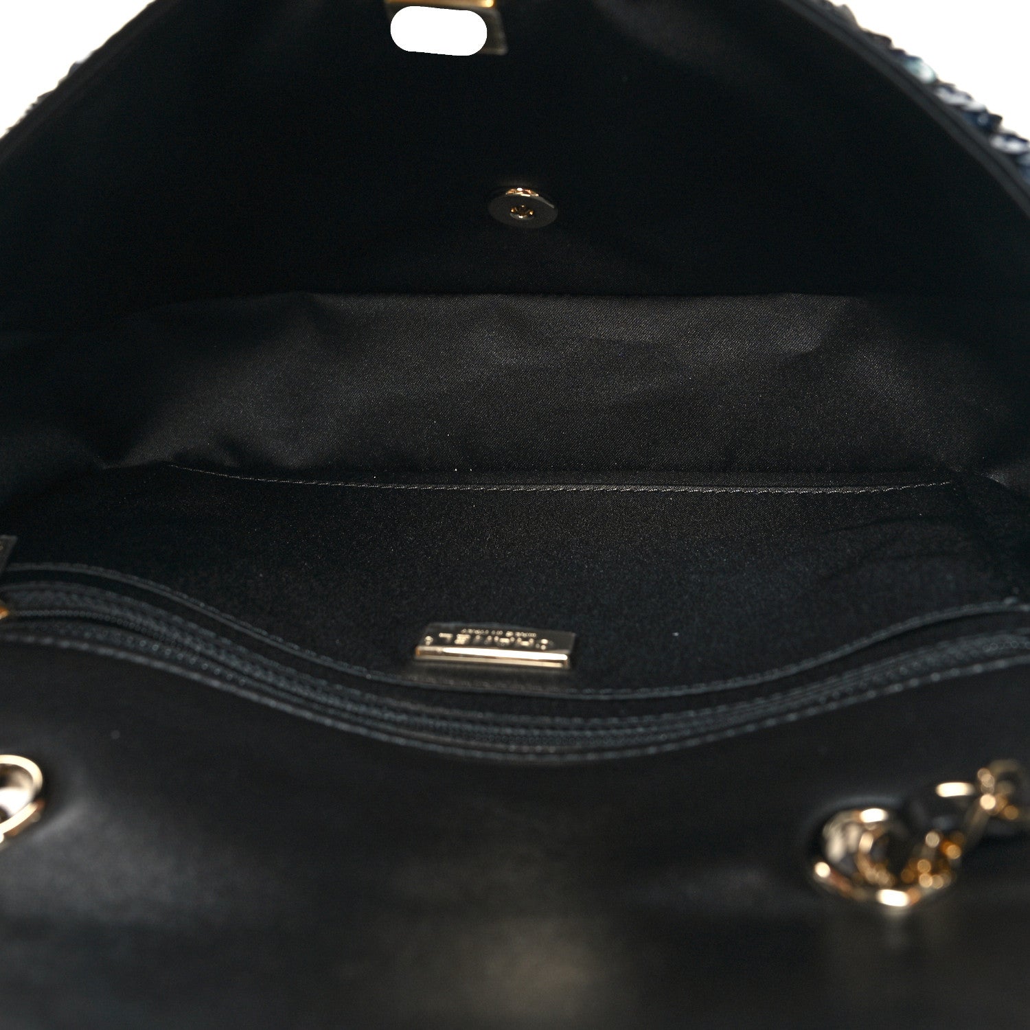 Chanel Sequin Medium Single Flap Blue Black Multicolor 5 of 11