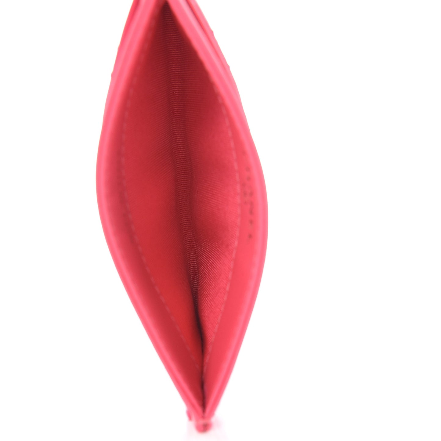 Patent Quilted Card Holder Pink