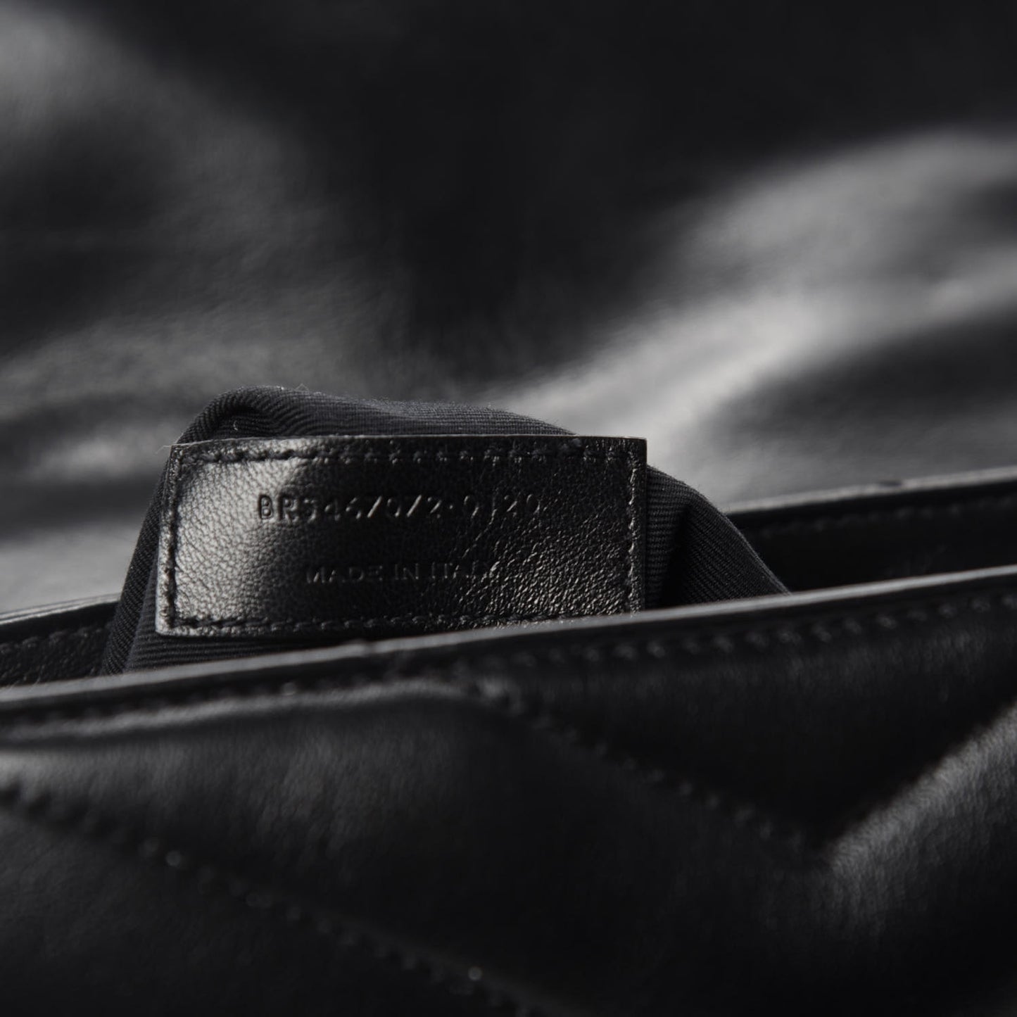 Calfskin Y Quilted Monogram Toy Loulou Crossbody Bag Black