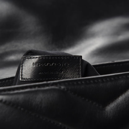 Saint Laurent Calfskin Y Quilted Monogram Toy Loulou Crossbody Bag Black 10 of 12