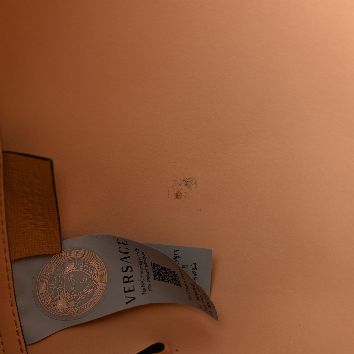 Versace Saffiano Virtus Tote Caramel 8 of 10