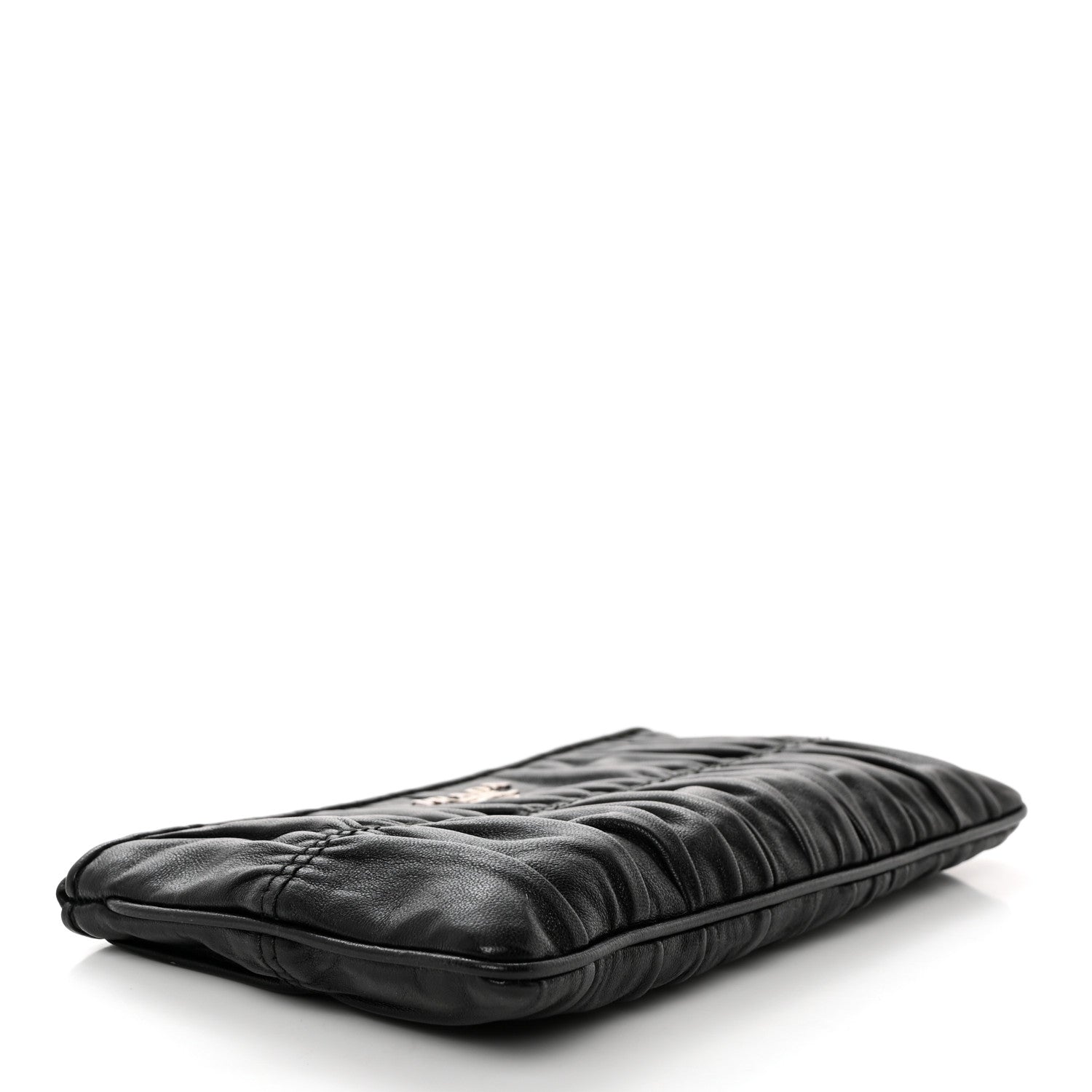 Prada Nappa Gaufre Small Zip Pouch Nero Black 4 of 9