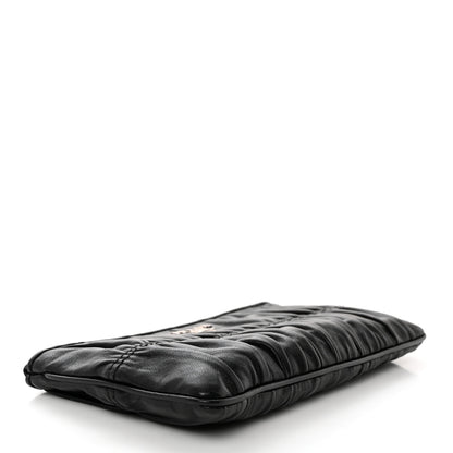 Prada Nappa Gaufre Small Zip Pouch Nero Black 4 of 9