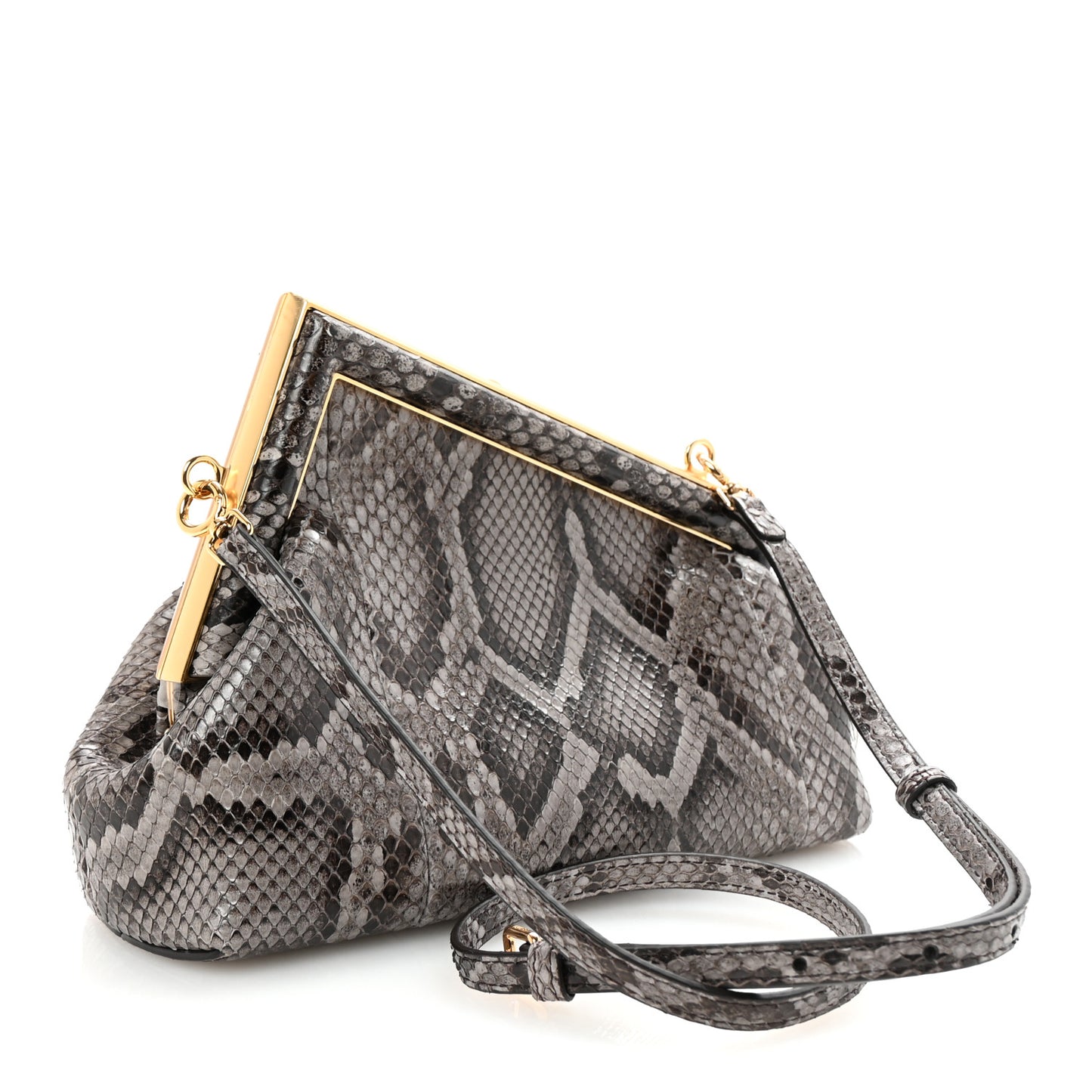 Snakeskin Small Fendi First Dark Grey