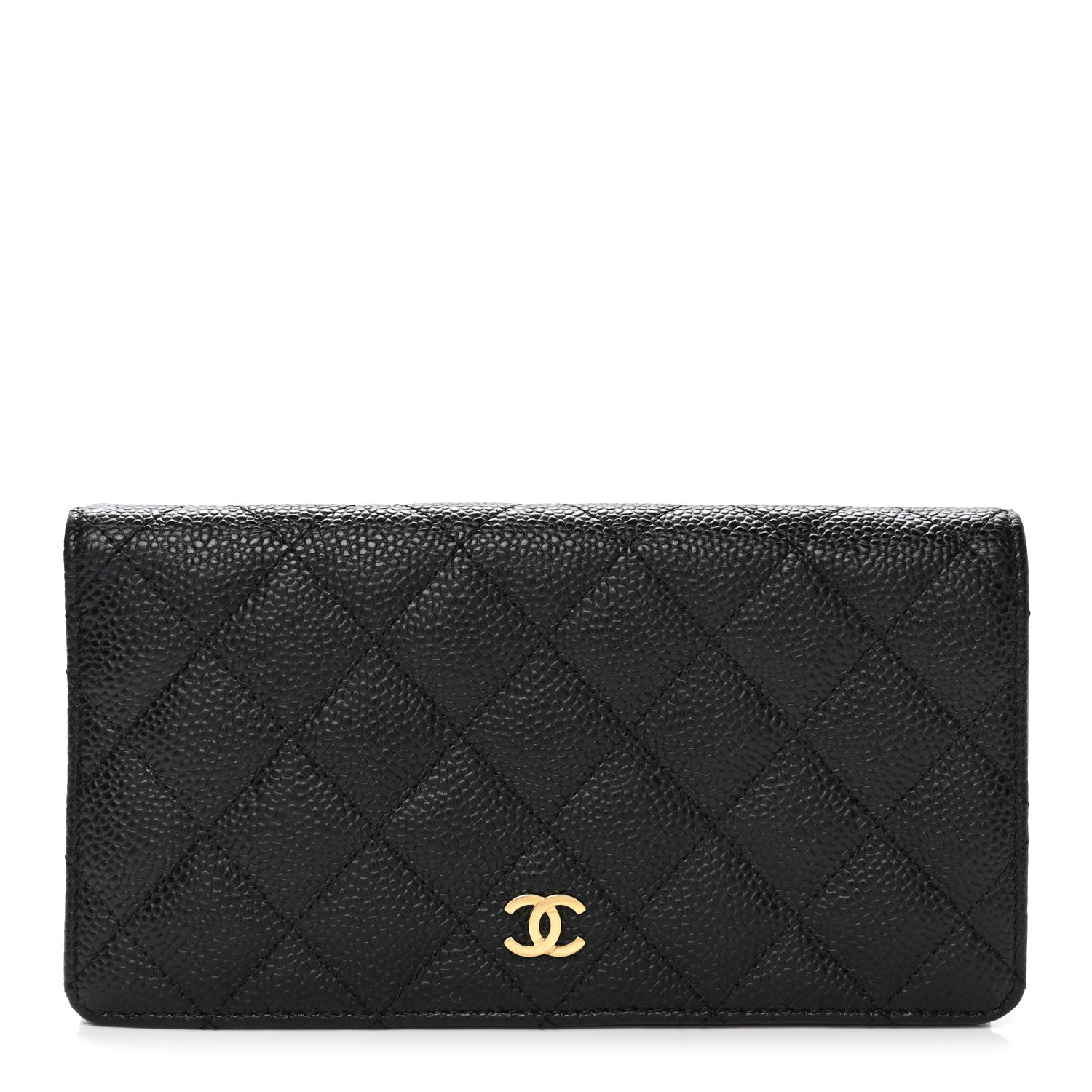 Chanel Caviar Quilted Yen Wallet Black 1 of 9
