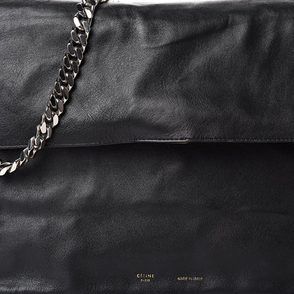 Celine Lambskin Medium Gourmette Shoulder Bag Black 7 of 13