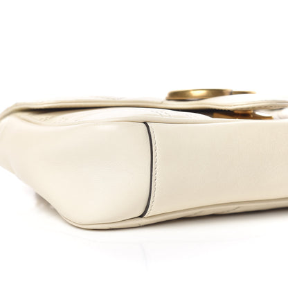 Gucci Calfskin Matelasse Mini GG Marmont Shoulder Bag White 5 of 13