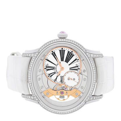 Audemars Piguet 18K White Gold Alligator Diamond 39.5mm Millenary Manual Winding Watch 77247BC.ZZ.A813CR.01 2 of 7