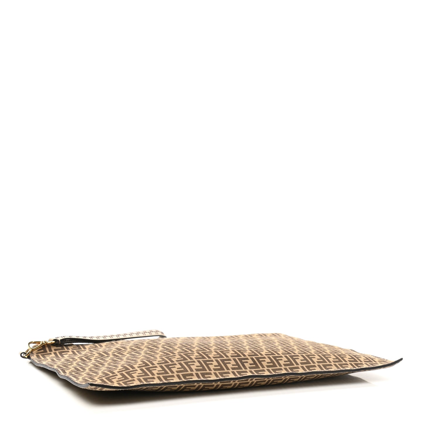 Suede Vitello Grace Micro FF Large Flat Pouch Nude Spring Maya