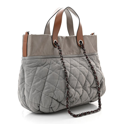 Chanel Iridescent Calfskin Quilted Small In The Mix Tote Grey 3 of 10