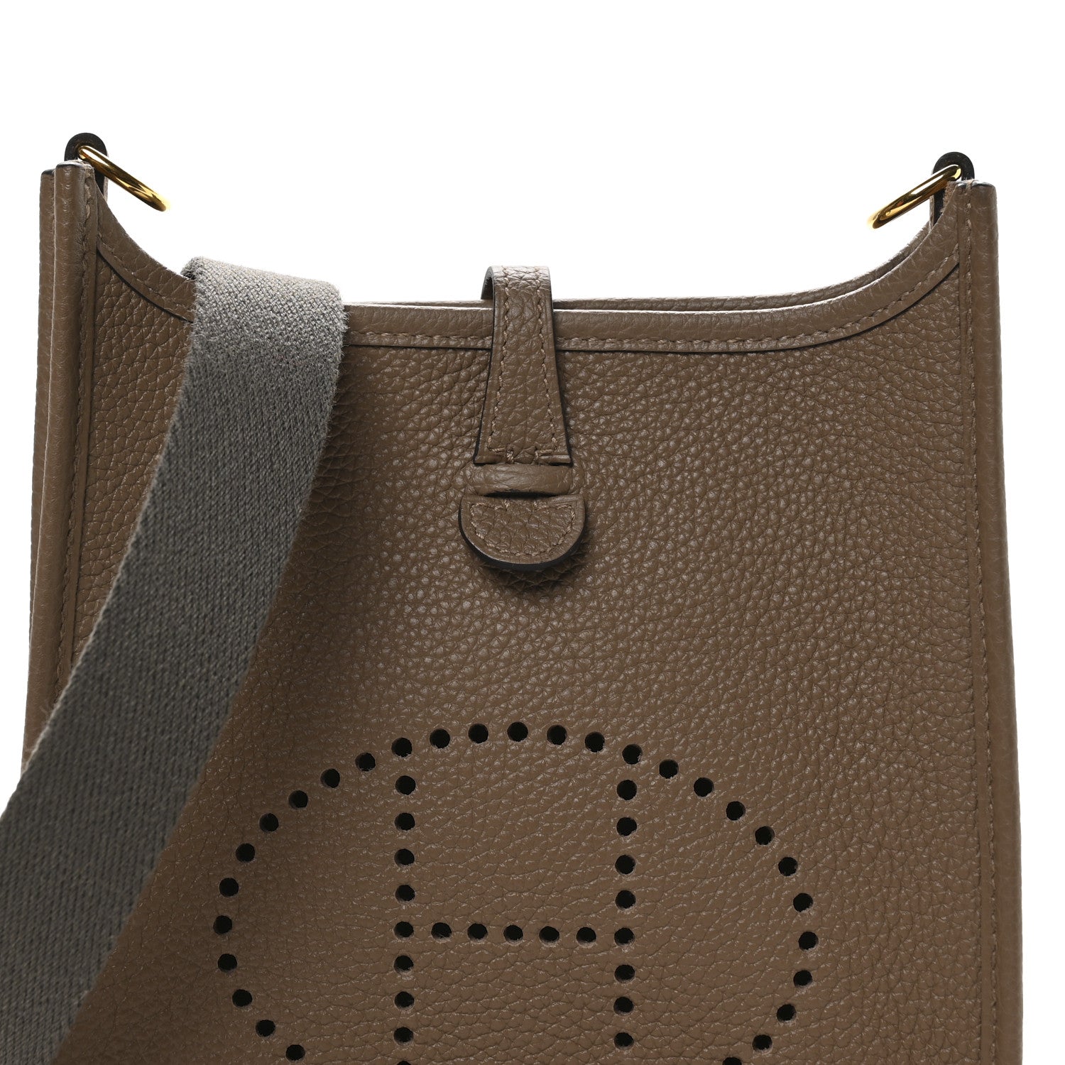 Hermes Taurillon Clemence Amazone Evelyne TPM Beige De Weimar Gris Etain 8 of 11