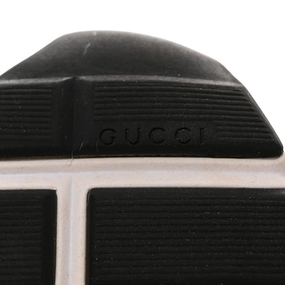 Gucci Calfskin Womens Interlocking G Sneakers 37.5 Black White 8 of 9