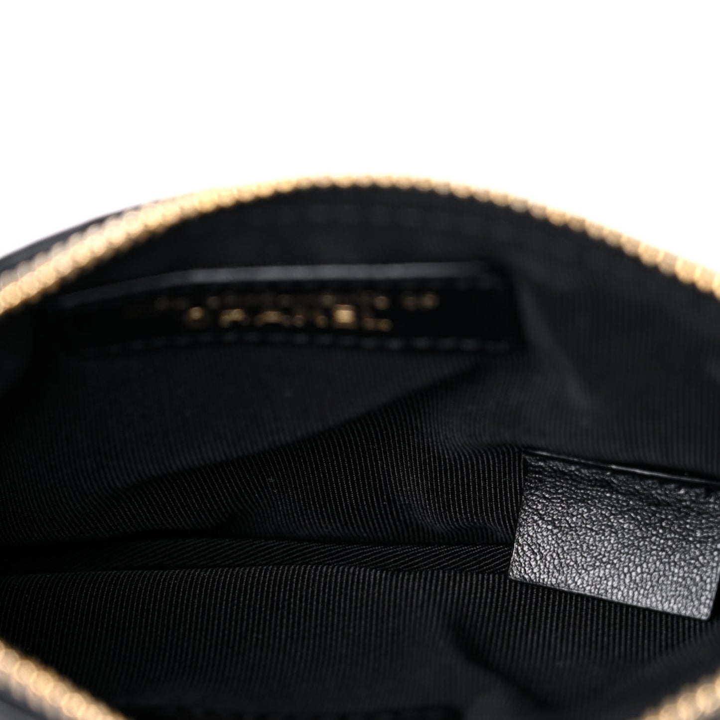 Lambskin Quilted Small No. 5 Cosmetic Case Black