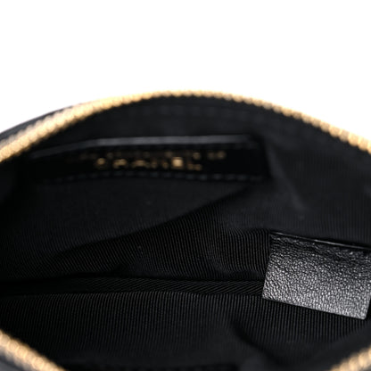 Chanel Lambskin Quilted Small No. 5 Cosmetic Case Black 5 of 9