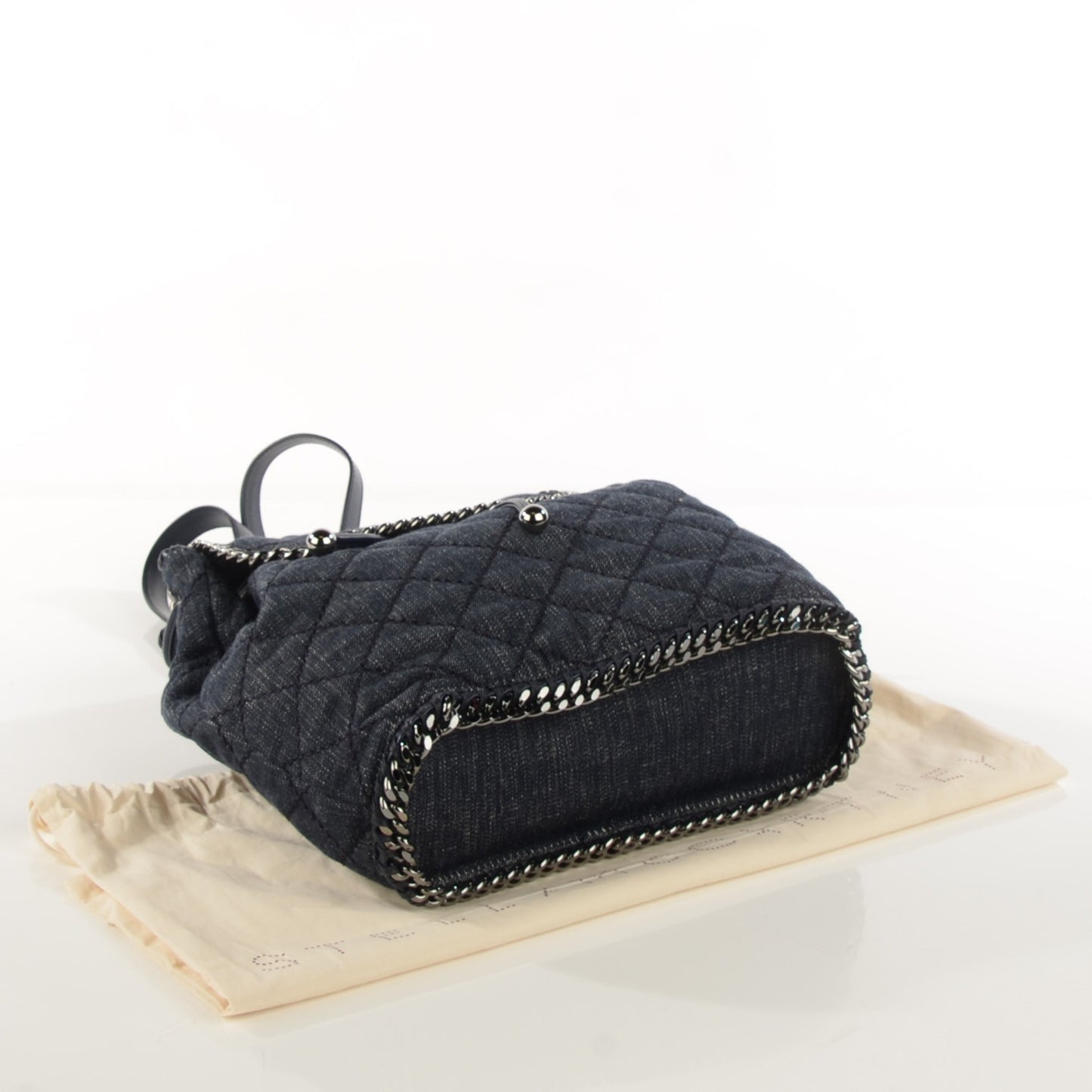 Denim Quilted Falabella Backpack Blue