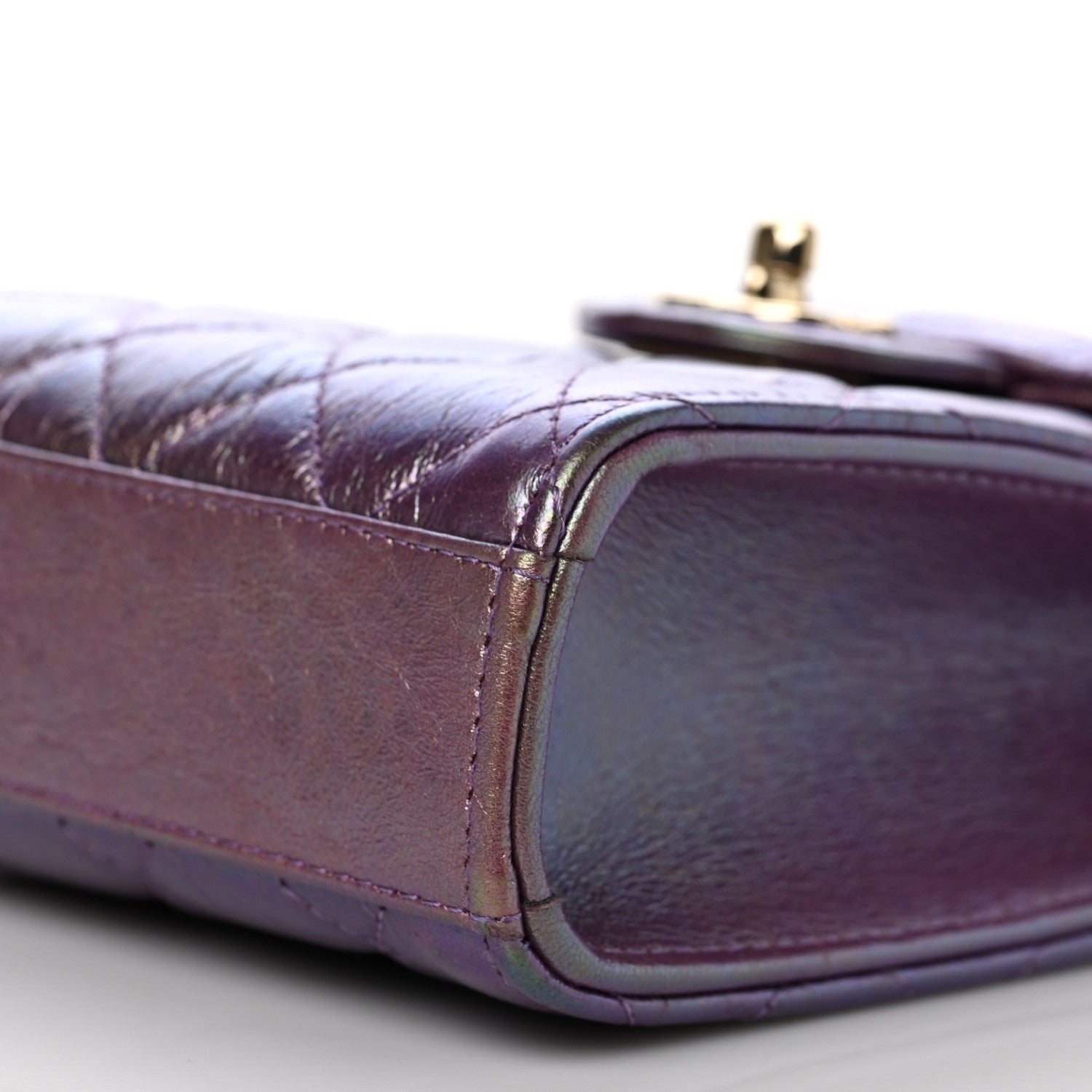 Chanel Iridescent Lambskin Quilted CC Phone Holder 8 of 9