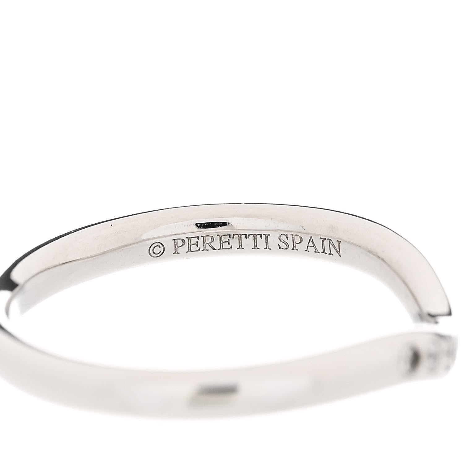 Tiffany Platinum Diamond Elsa Peretti Curved Wedding Band Ring 46 3.75 4 of 5