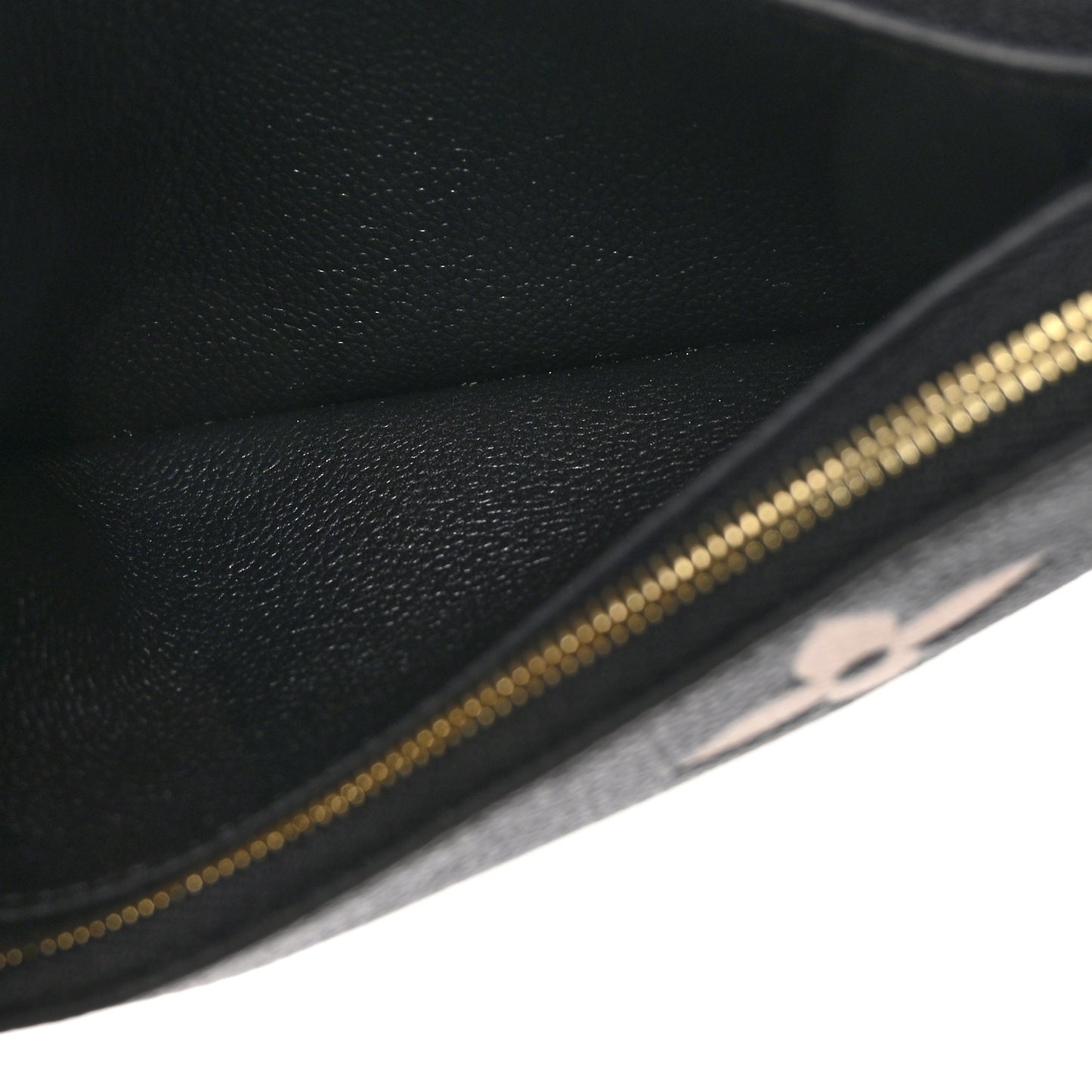 Empreinte Monogram Giant Double Zip Pochette Black Cream