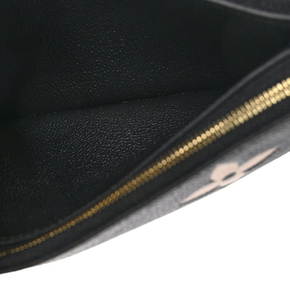 Louis Vuitton Empreinte Monogram Giant Double Zip Pochette Black Cream 5 of 13