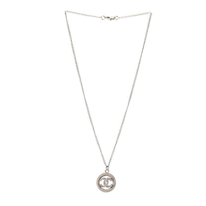 Chanel Crystal CC Medallion Pendant Necklace Gold 3 of 6