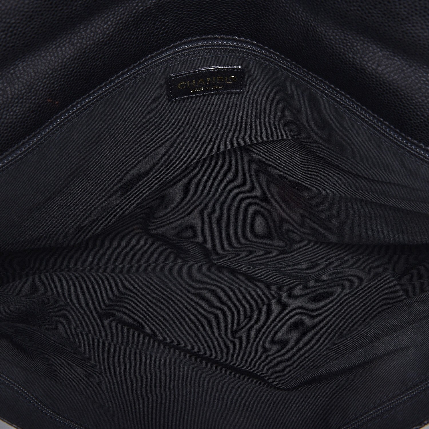 Chanel Caviar Diamond Stitch Oversized Flap Clutch Black 5 of 7