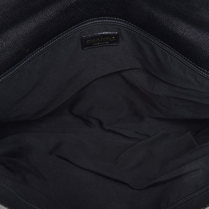 Chanel Caviar Diamond Stitch Oversized Flap Clutch Black 5 of 7